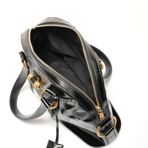 YVES SAINT LAURENT Lackleder Muse Umhängetasche schwarz WS26299