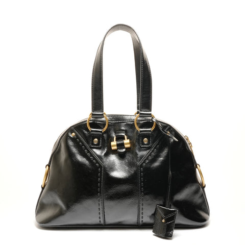 YVES SAINT LAURENT Lackleder Muse Umhängetasche schwarz WS26299