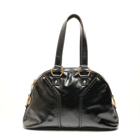YVES SAINT LAURENT Lackleder Muse Umhängetasche schwarz WS26299