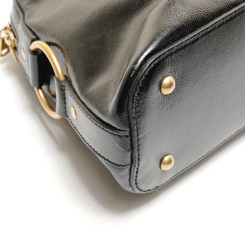 YVES SAINT LAURENT Lackleder Muse Umhängetasche schwarz WS26299
