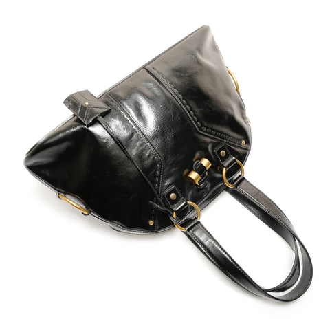 YVES SAINT LAURENT Lackleder Muse Umhängetasche schwarz WS26299