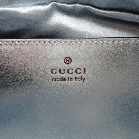 GUCCI GG Marmont Lederkameratasche in Metallic Chain Shoulder Bag weiß WS26300