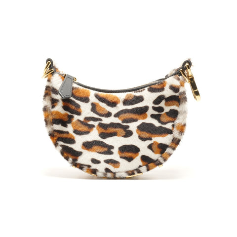 FENDI Fendigrafi Mini Fendache in Harako Leopard Print Handbag white WS26302