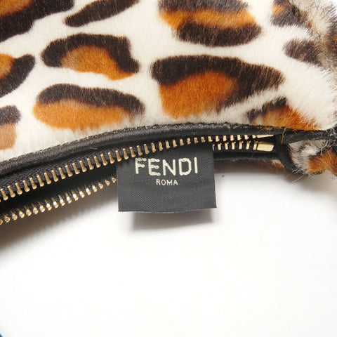 FENDI Fendigrafi Mini Fendache in Harako Leopard Print Handbag white WS26302