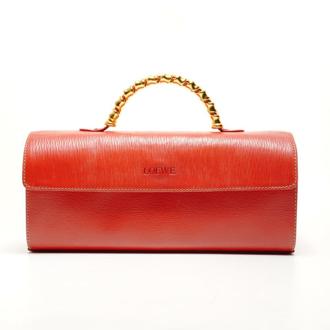 LOEWE Leather Velazquez Handbag Red WS26303