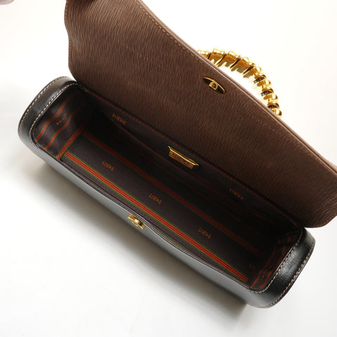 LOEWE Leather Suede Velazquez Handbag black WS26304