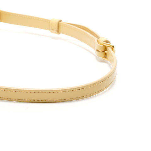 CELINE Triomphe Leather Hobo Tilly One Belt Shoulder Bag yellow WS26305