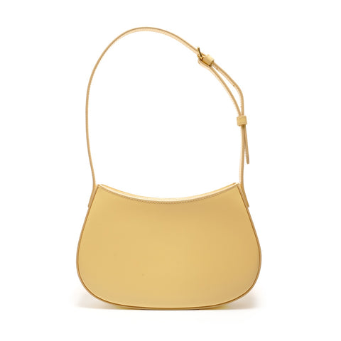 CELINE Triomphe Leather Hobo Tilly One Belt Shoulder Bag yellow WS26305