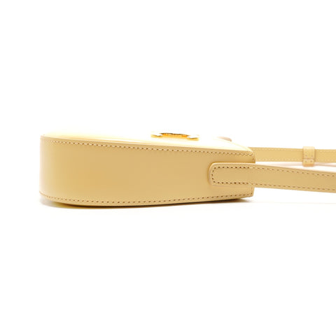 CELINE Triomphe Leather Hobo Tilly One Belt Shoulder Bag yellow WS26305