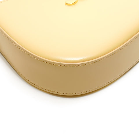CELINE Triomphe Leather Hobo Tilly One Belt Shoulder Bag yellow WS26305