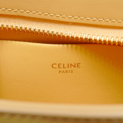 CELINE Triomphe Leather Hobo Tilly One Belt Shoulder Bag yellow WS26305