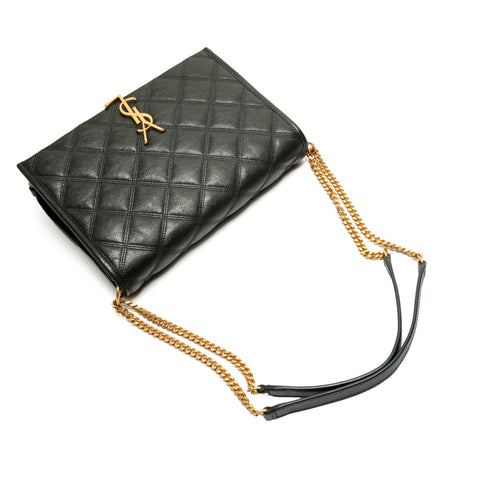 YVES SAINT LAURENT Becky WChain Quilted Leather 629246 Cassandra Shoulder Bag green WS26307
