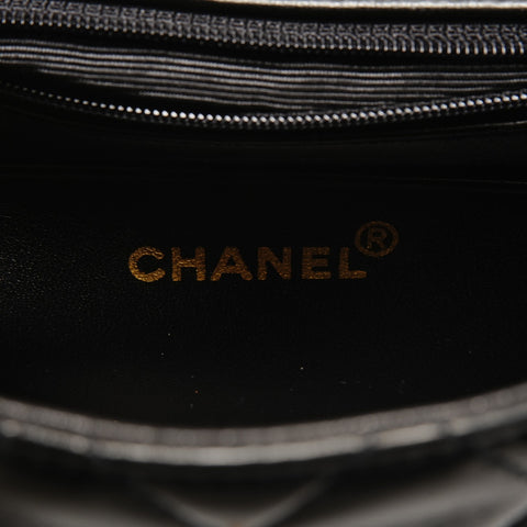 CHANEL Lammleder Mini Matelasse Square Nr. 4 1996-1997 Umhängetasche schwarz WS26311