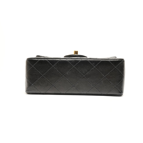 CHANEL Lammleder Mini Matelasse Square Nr. 4 1996-1997 Umhängetasche schwarz WS26311