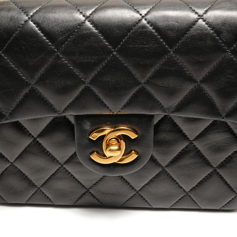 CHANEL Lammleder Mini Matelasse Square Nr. 4 1996-1997 Umhängetasche schwarz WS26311