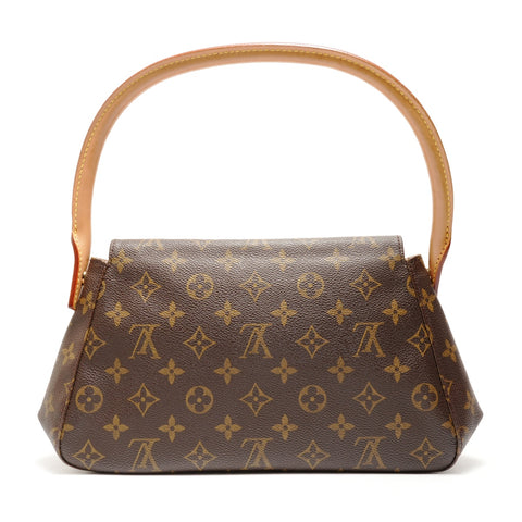 LOUIS VUITTON 2003 Monogram Mini Looping Umhängetasche Braun WS26313
