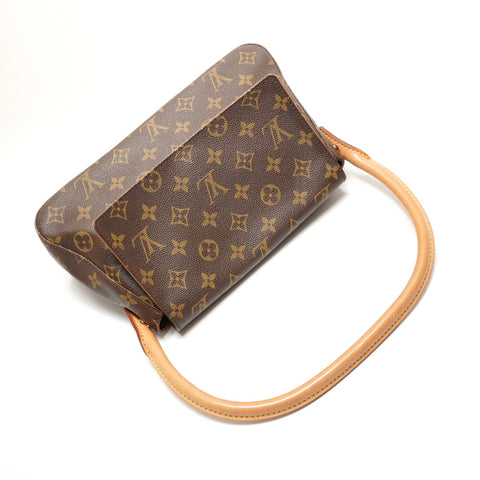LOUIS VUITTON 2003 Monogram Mini Looping Umhängetasche Braun WS26313