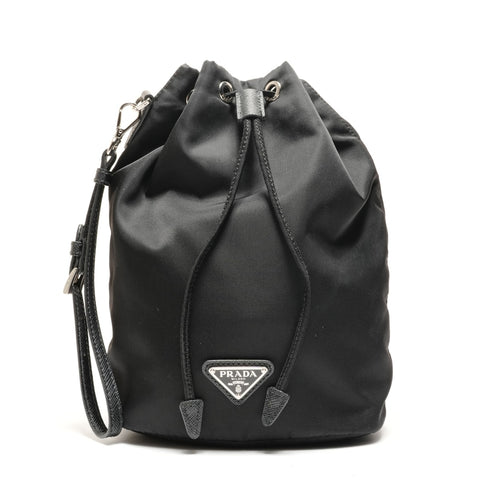 PRADA Linylon Beutelhandtasche schwarz WS26317