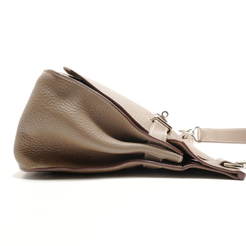 HERMES 2009 � M stamped Gypsy 34 Taurillon Clemence Shoulder Bag gray WS26319