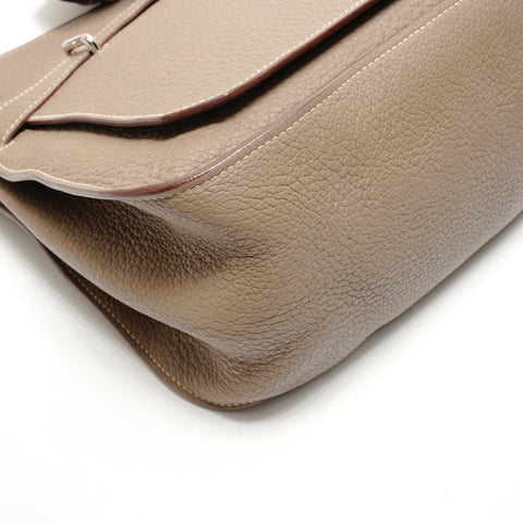 HERMES 2009 � M stamped Gypsy 34 Taurillon Clemence Shoulder Bag gray WS26319