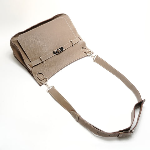 HERMES 2009 � M stamped Gypsy 34 Taurillon Clemence Shoulder Bag gray WS26319
