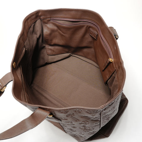 LOEWE 160th anniversary embossed logo Tote Bag Brown WS26320