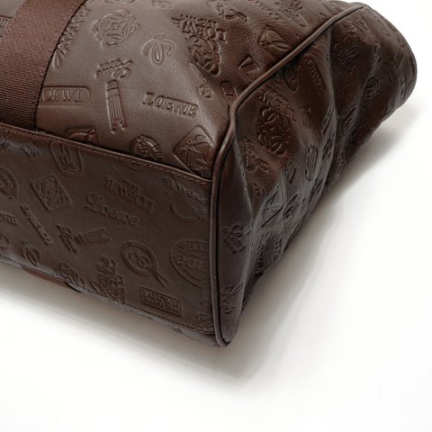LOEWE 160th anniversary embossed logo Tote Bag Brown WS26320