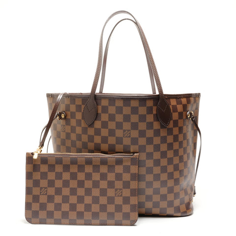 LOUIS VUITTON 2018 Damier Neverfull MM Tote Bag Brown WS26321