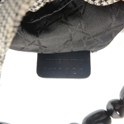 Christian Dior Malice Pearl Houndstooth Handbag black WS26324
