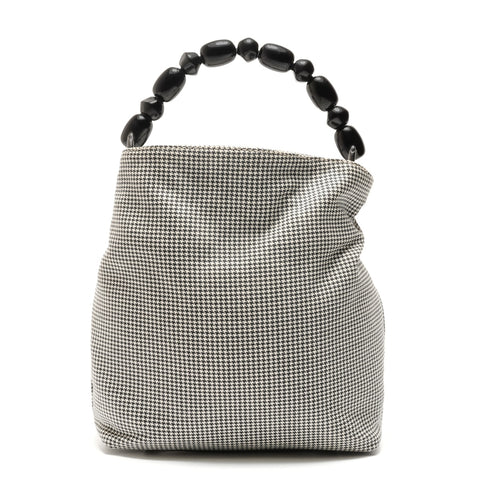 Christian Dior Malice Pearl Houndstooth Handbag black WS26324