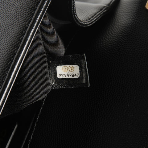 CHANEL No. 27 2019 Caviar Skin Boy Chain Shoulder Bag black WS26326