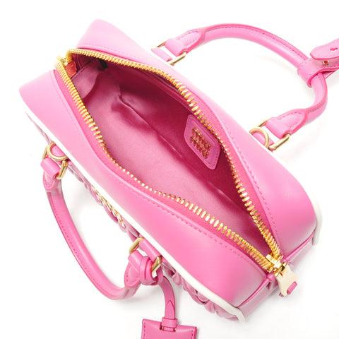 Miu Miu Arcadi Matelasse Leder 2WAY Handtasche rosa WS26327
