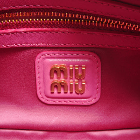 Miu Miu Arcadi Matelasse Leder 2WAY Handtasche rosa WS26327