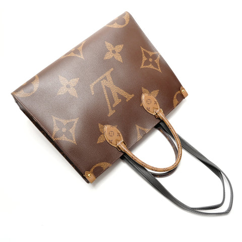 LOUIS VUITTON 2020 On the Go MM Monogram Tote Bag Brown WS26328