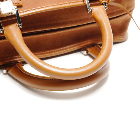 LOEWE Amazona 28 Suede Handbag Brown WS26334