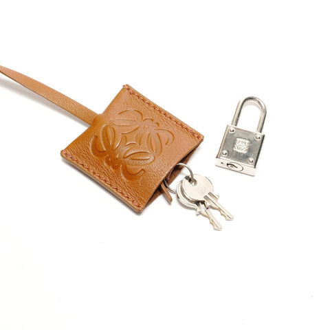LOEWE Amazona 28 Suede Handbag Brown WS26334