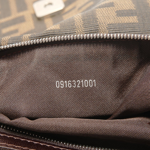 FENDI Zucca canvas hobo bag Shoulder Bag Brown WS26335