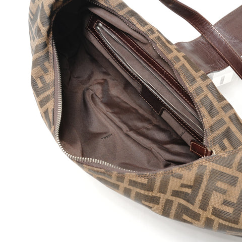 FENDI Zucca canvas hobo bag Shoulder Bag Brown WS26335