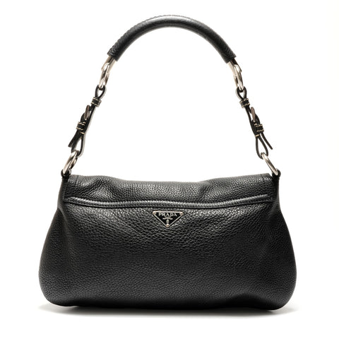 PRADA leather Shoulder Bag black WS26336 – NUIR VINTAGE