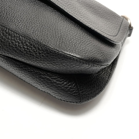 PRADA leather Shoulder Bag black WS26336