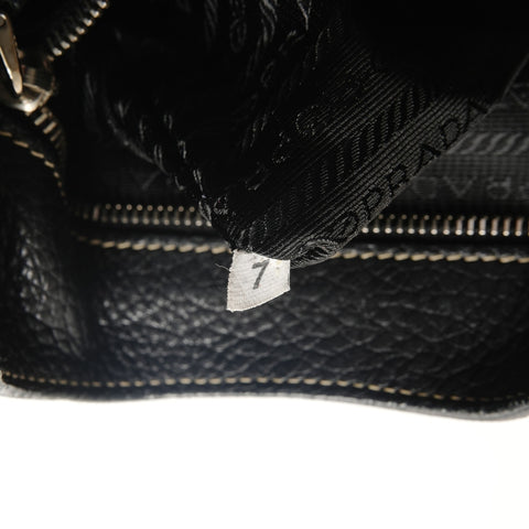 PRADA leather Shoulder Bag black WS26337