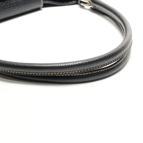 PRADA leather Shoulder Bag black WS26337
