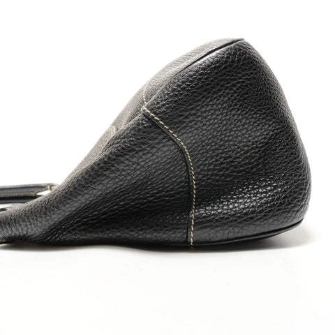 PRADA leather Shoulder Bag black WS26337