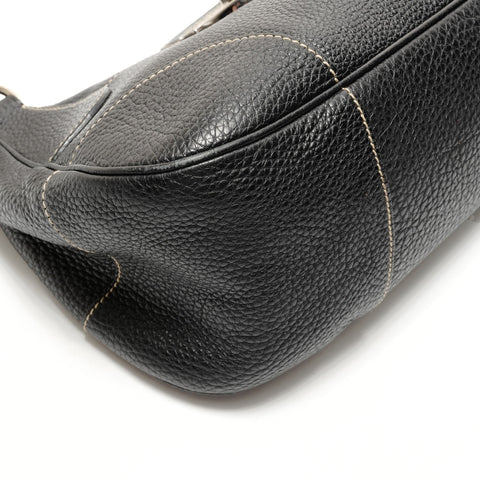 PRADA leather Shoulder Bag black WS26337