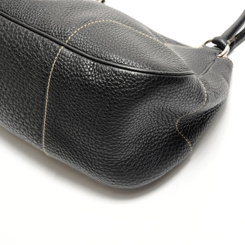 PRADA leather Shoulder Bag black WS26337