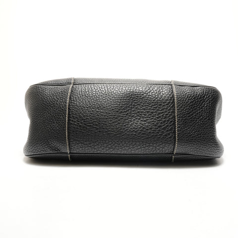 PRADA leather Shoulder Bag black WS26337