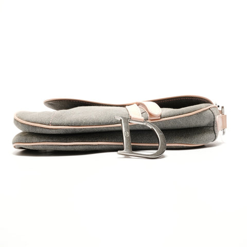 Christian Dior Denim saddle bag one belt Shoulder Bag gray WS26338