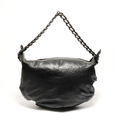 CHANEL 10 series 2005-2006 COCO Mark SilverMetal Luxury Shoulder Bag black WS26340