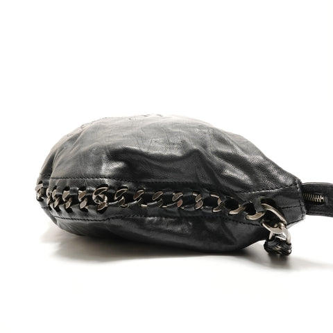 CHANEL 10 series 2005-2006 COCO Mark SilverMetal Luxury Shoulder Bag black WS26340