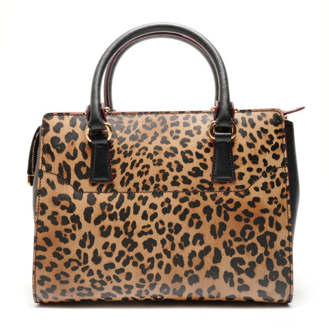 Salvatore Ferragamo Gancini Leopardenmuster 2-Wege-Tasche Handtasche Braun WS26342